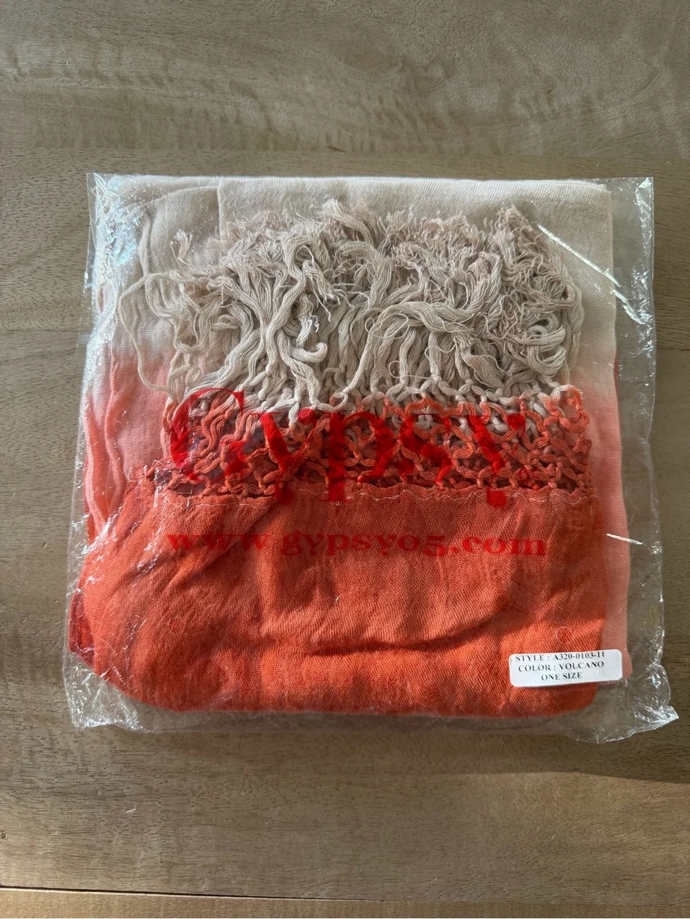 Gypsy 05 Coral and Cream Ombre Wrap